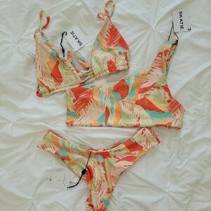 NWT Skatie bikini set - Sunset - Sonny top, Ellis top, Mandi bottom